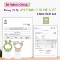 Túi Nhai Ăn Dặm Mama's Choice Cho Bé, Núm Nhai Hoa Quả Chống Hóc, Tặng Kèm 3 Size Núm Phù Hợp Bé Từ 4 Tháng Tuổi