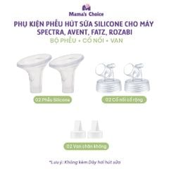 Phụ Kiện Hút Sữa Phễu Silicone Cho Máy Spectra Avent Fazt, Vắt Sữa Êm Ái và Hiệu Quả, Nhiều Lựa Chọn Size