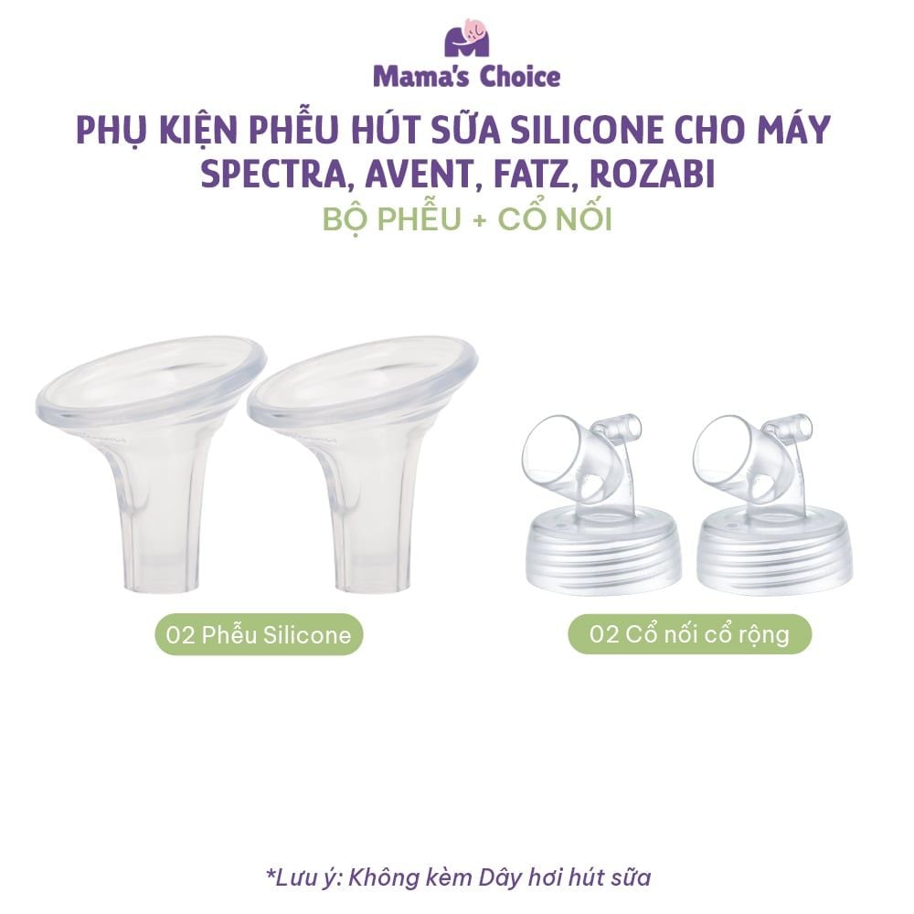 Phụ Kiện Hút Sữa Phễu Silicone Cho Máy Spectra Avent Fazt, Vắt Sữa Êm Ái và Hiệu Quả, Nhiều Lựa Chọn Size