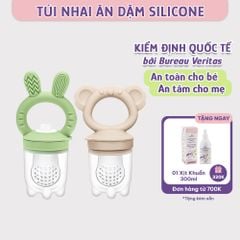 Túi Nhai Ăn Dặm Mama's Choice Cho Bé, Núm Nhai Hoa Quả Chống Hóc, Tặng Kèm 3 Size Núm Phù Hợp Bé Từ 4 Tháng Tuổi