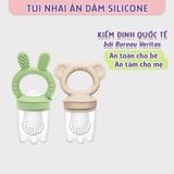 Túi Nhai Ăn Dặm Mama's Choice Cho Bé, Núm Nhai Hoa Quả Chống Hóc, Tặng Kèm 3 Size Núm Phù Hợp Bé Từ 4 Tháng Tuổi
