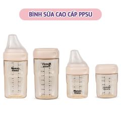 Bình Sữa Mama's Choice PPSU 150ml 240ml, Núm Ty Thiết Kế Mới Mô Phỏng Ti Mẹ Siêu Mềm, Kiểm Định An Toàn Quốc Tế