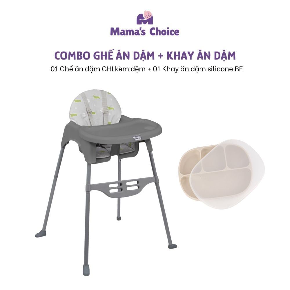 Ghế Ăn Dặm Mama's Choice, Ghế Cho Bé Tập Ăn Dặm, Kiểu Dáng Chắc Chắn Dễ Tháo Lắp và Vệ Sinh