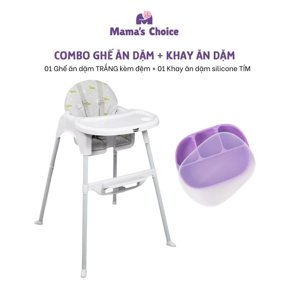 Ghế Ăn Dặm Mama's Choice, Ghế Cho Bé Tập Ăn Dặm, Kiểu Dáng Chắc Chắn Dễ Tháo Lắp và Vệ Sinh