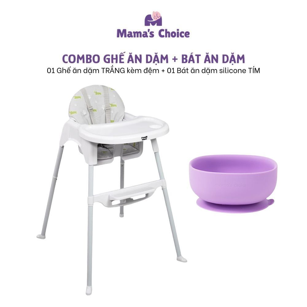 Ghế Ăn Dặm Mama's Choice, Ghế Cho Bé Tập Ăn Dặm, Kiểu Dáng Chắc Chắn Dễ Tháo Lắp và Vệ Sinh