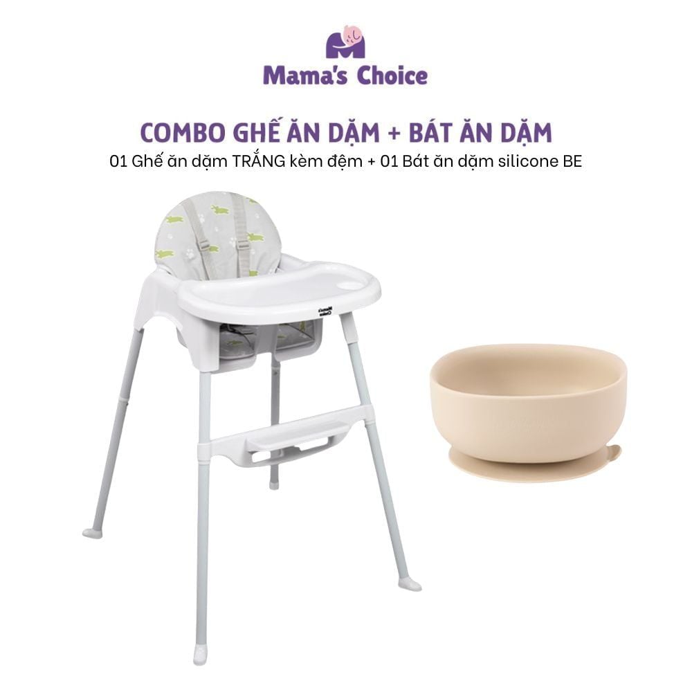 Ghế Ăn Dặm Mama's Choice, Ghế Cho Bé Tập Ăn Dặm, Kiểu Dáng Chắc Chắn Dễ Tháo Lắp và Vệ Sinh
