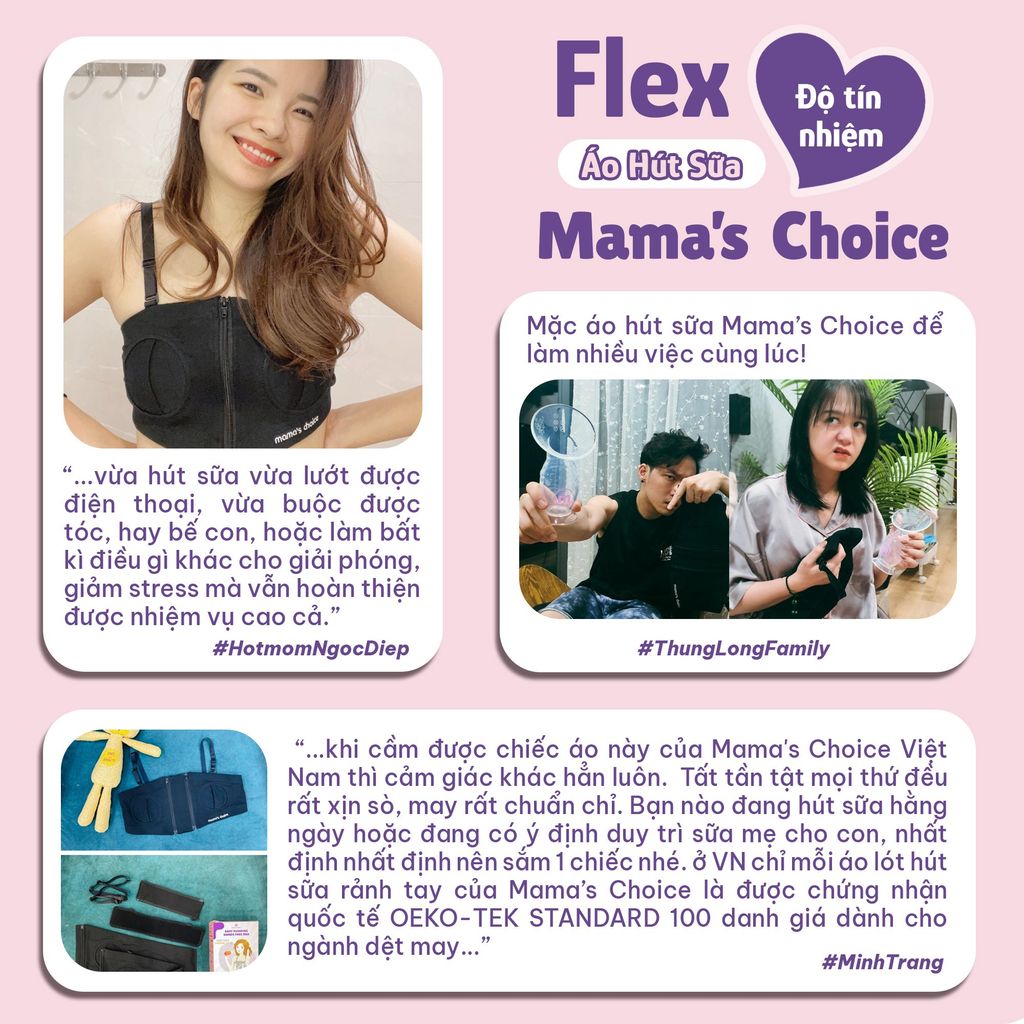 Áo Hút Sữa Rảnh Tay Mama’s Choice, Thiết Kế Công Thái Học, Freesize Phù Hợp Mọi Dáng Mẹ, Co Giãn 4 Chiều, Hút Sữa Êm Ái