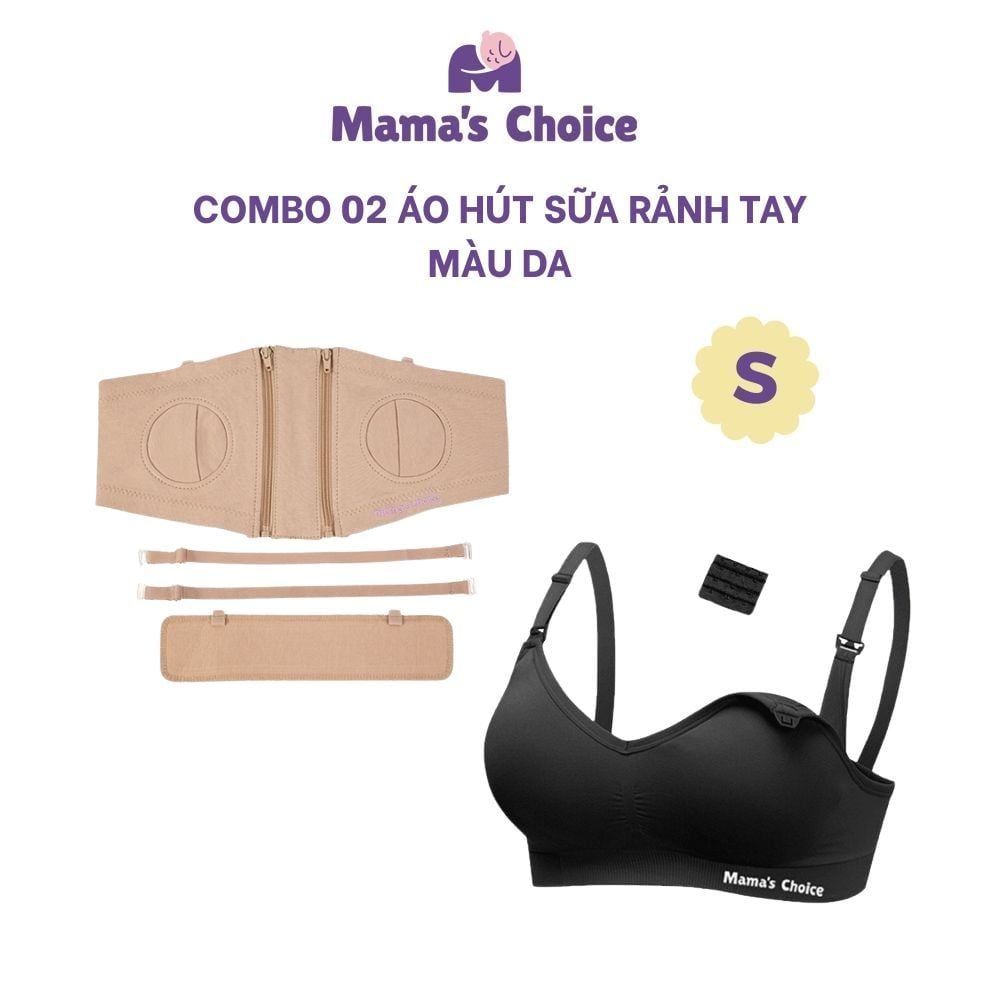 Combo Hỗ Trợ Hút Sữa Rảnh Tay, Áo Hút Sữa và Áo Lót Ngực Đa Năng Mama's Choice, Tăng Hiệu Quả Giảm Gánh Nặng Cho Mẹ