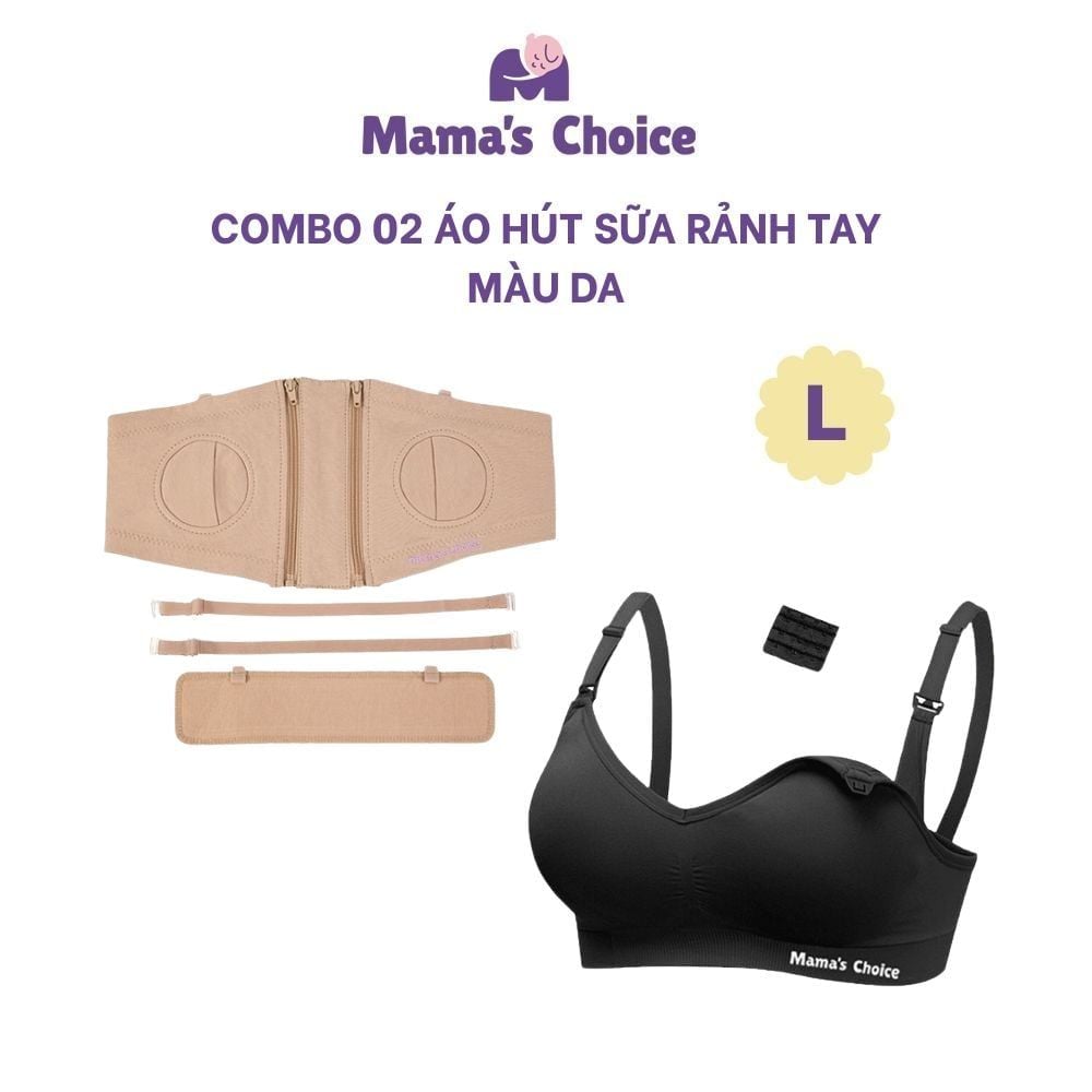 Combo Hỗ Trợ Hút Sữa Rảnh Tay, Áo Hút Sữa và Áo Lót Ngực Đa Năng Mama's Choice, Tăng Hiệu Quả Giảm Gánh Nặng Cho Mẹ