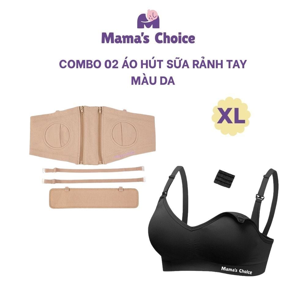 Combo Hỗ Trợ Hút Sữa Rảnh Tay, Áo Hút Sữa và Áo Lót Ngực Đa Năng Mama's Choice, Tăng Hiệu Quả Giảm Gánh Nặng Cho Mẹ