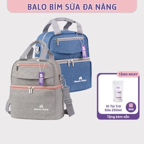 Balo Bỉm Sữa Mama’s Choice, Giữ Lạnh Sữa Mẹ Lên Đến 14h, Giữ Ấm Thức Ăn Cho Mẹ và Bé, Thiết Kế Thời Trang