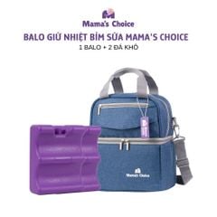 Balo Bỉm Sữa Giữ Nhiệt Mama’s Choice Đa Năng, Giữ Nhiệt Bình Sữa, Đựng Đồ Cho Mẹ Bé, Thiết Kế 2 Tầng, Chất Liệu Cao Cấp