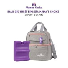 Balo Bỉm Sữa Giữ Nhiệt Mama’s Choice Đa Năng, Giữ Nhiệt Bình Sữa, Đựng Đồ Cho Mẹ Bé, Thiết Kế 2 Tầng, Chất Liệu Cao Cấp
