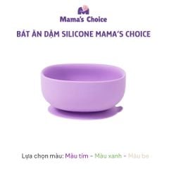 Bộ Ăn Dặm Cho Bé Thương Hiệu Mama's Choice, Combo Bát-Khay-Yếm-Thìa-Cốc Silicone Cao Cấp