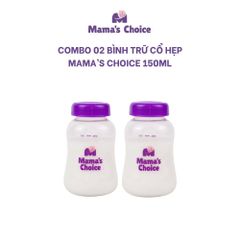 Bình Trữ Sữa Cổ Hẹp Mama's Choice 150ml–240ml, Bình Đựng Sữa Tương Thích Máy Hút Sữa Medela, Unimom, Real Bubee, Ameda