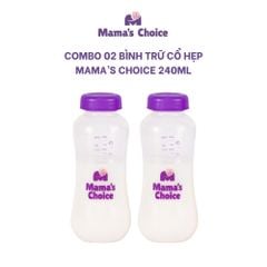 Bình Trữ Sữa Cổ Hẹp Mama's Choice 150ml–240ml, Bình Đựng Sữa Tương Thích Máy Hút Sữa Medela, Unimom, Real Bubee, Ameda