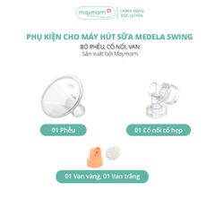 Bộ Phụ Kiện Máy Hút Sữa Medela Swing Thương Hiệu Maymom, Phễu Size Từ 10-32mm