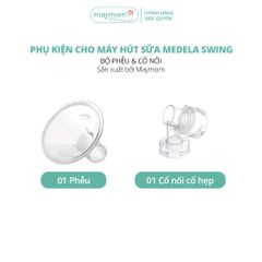 Bộ Phụ Kiện Máy Hút Sữa Medela Swing Thương Hiệu Maymom, Phễu Size Từ 10-32mm