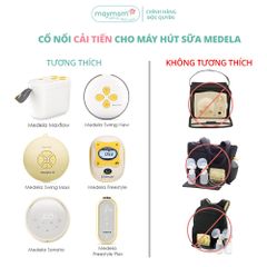 Cổ Nối Máy Hút Sữa Medela 5 Chi Tiết Thương Hiệu Maymom, Tương Thích Máy Medela MaxFlow, Freestyle, SwingMaxi, Sonata
