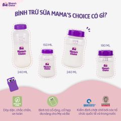 Cốc Hứng Sữa Bình Trữ Sữa Mama's Choice, Combo Hứng Sữa Trữ Sữa Tiện Lợi Cho Mẹ, Kiểm Định An Toàn Cho Bé