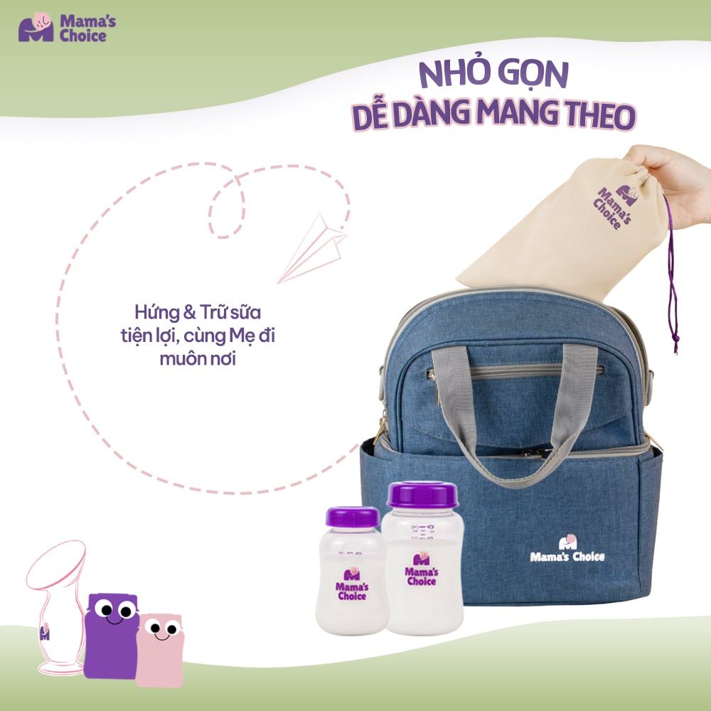 Cốc Hứng Sữa Bình Trữ Sữa Mama's Choice, Combo Hứng Sữa Trữ Sữa Tiện Lợi Cho Mẹ, Kiểm Định An Toàn Cho Bé