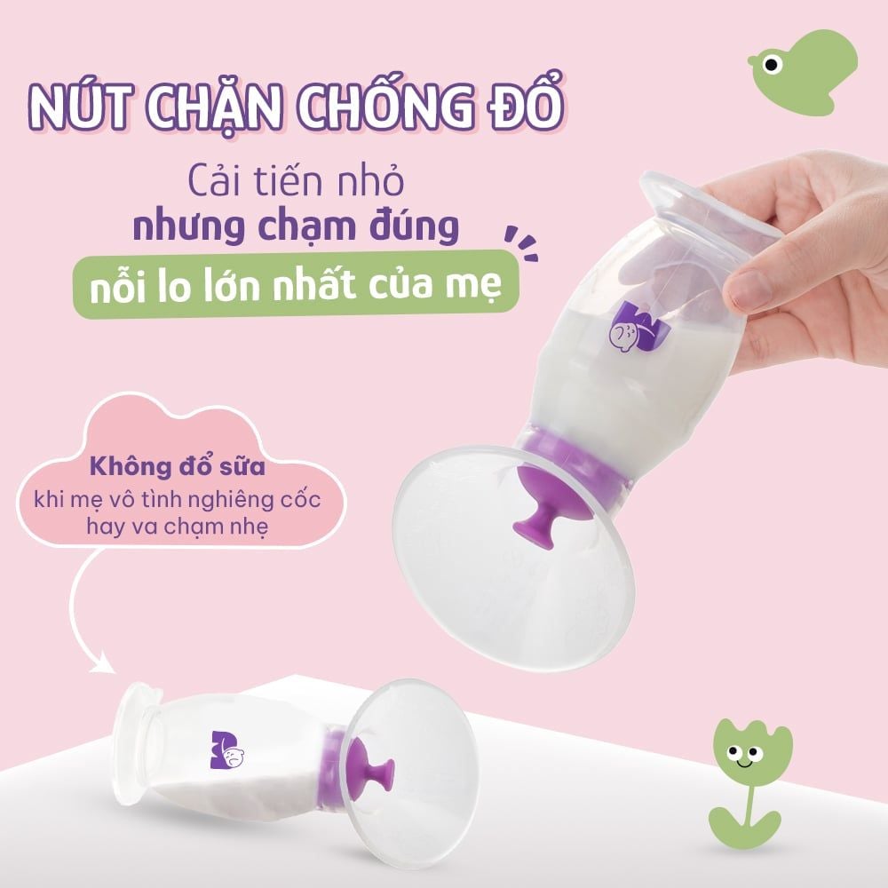 Cốc Hứng Sữa Mama’s Choice, Hút Sữa Rảnh Tay, Chất Liệu Silicone Cao Cấp, Chứng Nhận An Toàn FDA (1 Cốc)