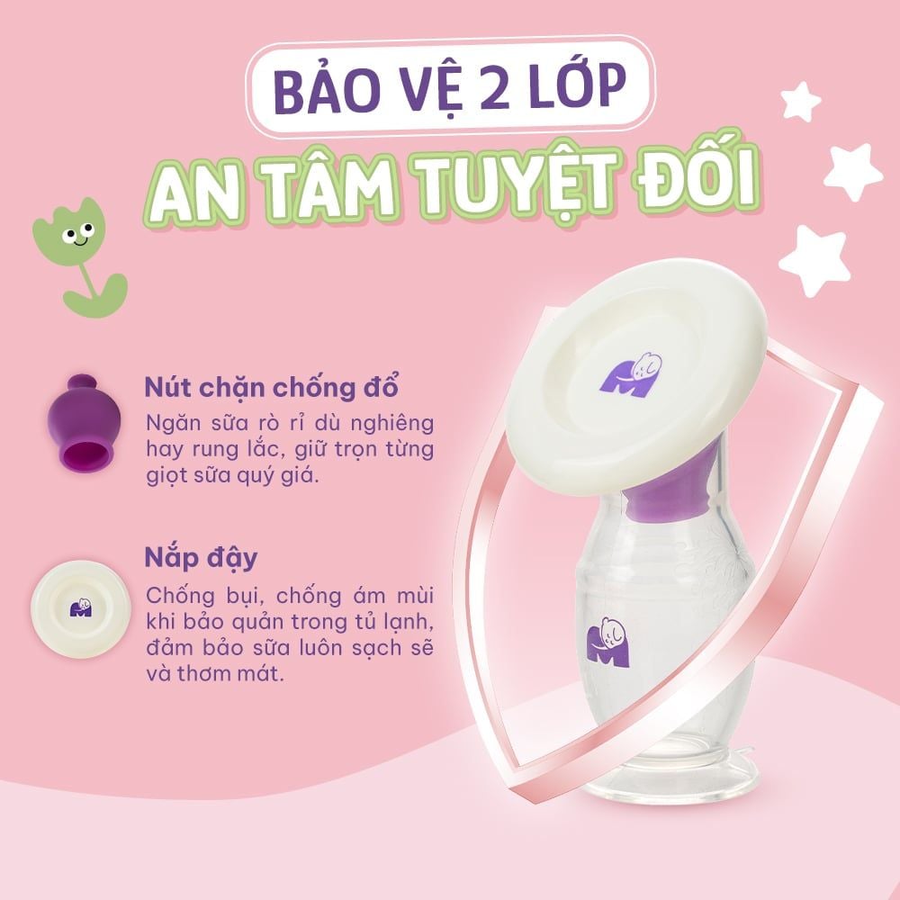Cốc Hứng Sữa Mama’s Choice, Hút Sữa Rảnh Tay, Chất Liệu Silicone Cao Cấp, Chứng Nhận An Toàn FDA (1 Cốc)