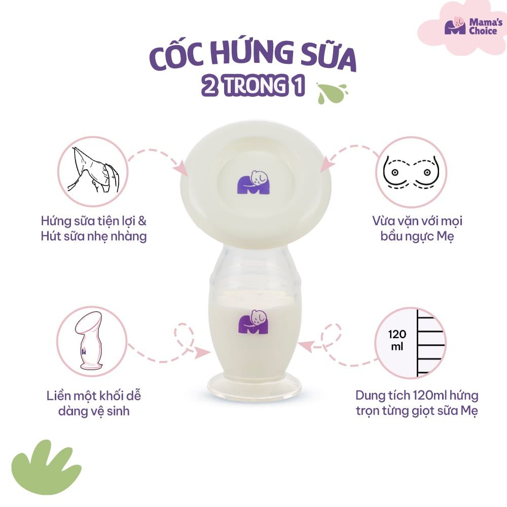 Cốc Hứng Sữa Bình Trữ Sữa Mama's Choice, Combo Hứng Sữa Trữ Sữa Tiện Lợi Cho Mẹ, Kiểm Định An Toàn Cho Bé