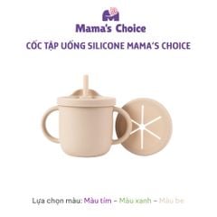 Bộ Ăn Dặm Cho Bé Thương Hiệu Mama's Choice, Combo Bát-Khay-Yếm-Thìa-Cốc Silicone Cao Cấp