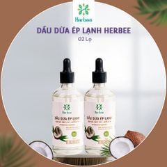Dầu Dừa Ép Lạnh Herbee 2in1, Massage Cho Trẻ Sơ Sinh, Hỗ Trợ Mẹ Phục Hồi Nứt Đầu Ti và Cổ Gà Nhẹ (100ml)