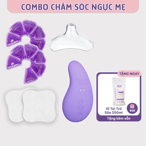 Combo Núm Trợ Ti, Túi Chườm Ngực, Máy Thông Tắc Tia Sữa, Miếng Dán Lạnh Mama's Choice - Combo Chăm Sóc Ngực Mẹ