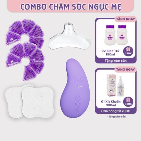 Combo Núm Trợ Ti, Túi Chườm Ngực, Máy Thông Tắc Tia Sữa, Miếng Dán Lạnh Mama's Choice - Combo Chăm Sóc Ngực Mẹ