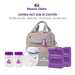 Hút Sữa Di Chuyển Mama’s Choice, Combo Thiết Kế Nhỏ Gọn, Hút Sữa Mọi Lúc Mọi Nơi, Bảo Quản Sữa Mẹ Lên Đến 14 Tiếng
