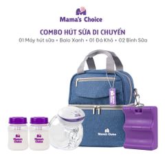 Hút Sữa Di Chuyển Mama’s Choice, Combo Thiết Kế Nhỏ Gọn, Hút Sữa Mọi Lúc Mọi Nơi, Bảo Quản Sữa Mẹ Lên Đến 14 Tiếng