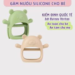 Gặm Nướu Mama's Choice Cao Cấp Cho Bé, Kiểm Định An Toàn Quốc Tế, Chất Liệu Silicone Bạch Kim, Có Hộp Bảo Quản