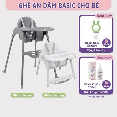 Ghế Ăn Dặm Mama's Choice, Ghế Cho Bé Tập Ăn Dặm, Kiểu Dáng Chắc Chắn Dễ Tháo Lắp và Vệ Sinh
