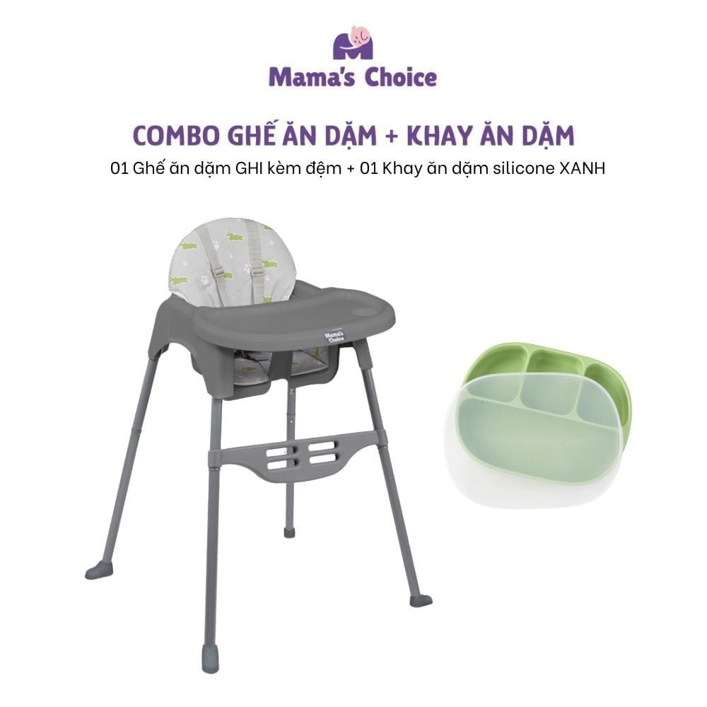 Ghế Ăn Dặm Mama's Choice, Ghế Cho Bé Tập Ăn Dặm, Kiểu Dáng Chắc Chắn Dễ Tháo Lắp và Vệ Sinh
