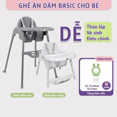 Ghế Ăn Dặm Mama's Choice, Ghế Cho Bé Tập Ăn Dặm, Kiểu Dáng Chắc Chắn Dễ Tháo Lắp và Vệ Sinh