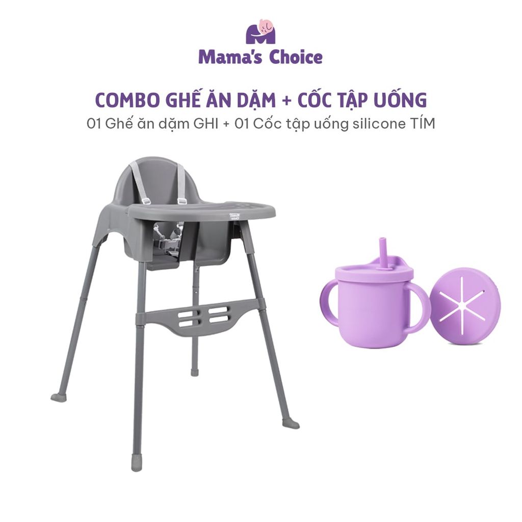 Ghế Ăn Dặm Mama's Choice, Ghế Cho Bé Tập Ăn Dặm, Kiểu Dáng Chắc Chắn Dễ Tháo Lắp và Vệ Sinh