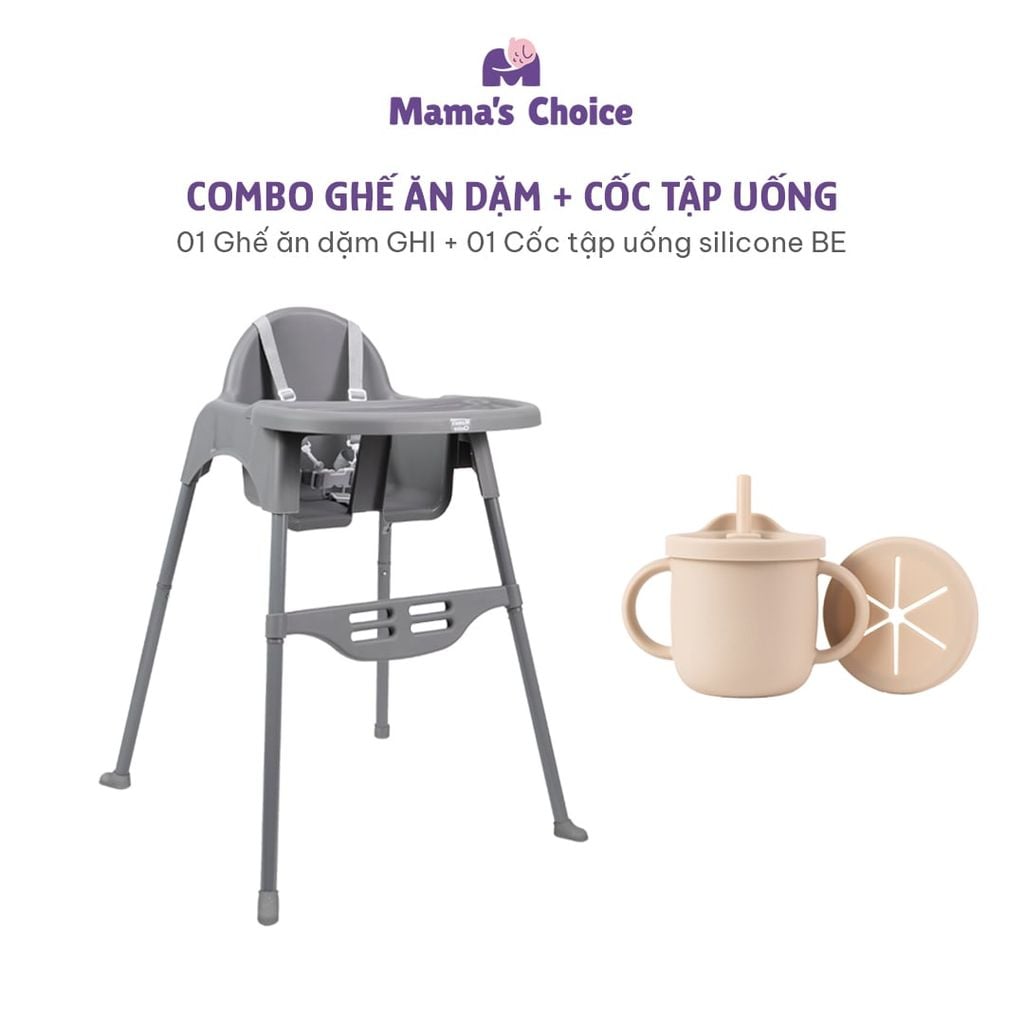Ghế Ăn Dặm Mama's Choice, Ghế Cho Bé Tập Ăn Dặm, Kiểu Dáng Chắc Chắn Dễ Tháo Lắp và Vệ Sinh
