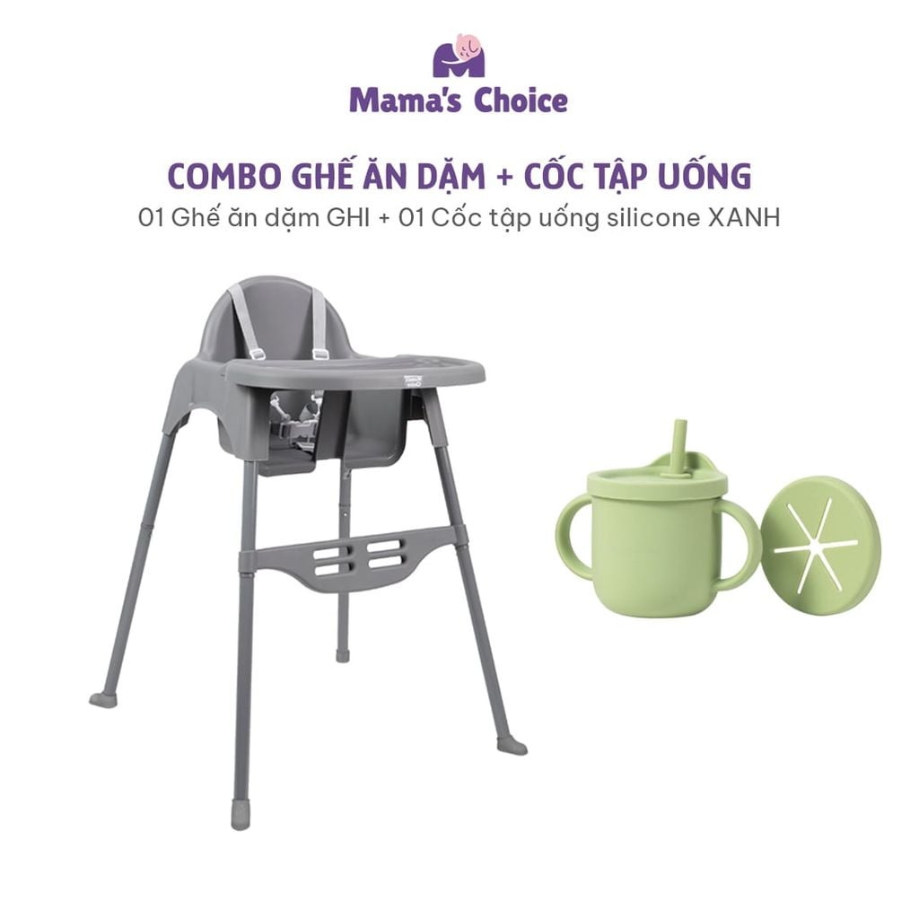 Ghế Ăn Dặm Mama's Choice, Ghế Cho Bé Tập Ăn Dặm, Kiểu Dáng Chắc Chắn Dễ Tháo Lắp và Vệ Sinh