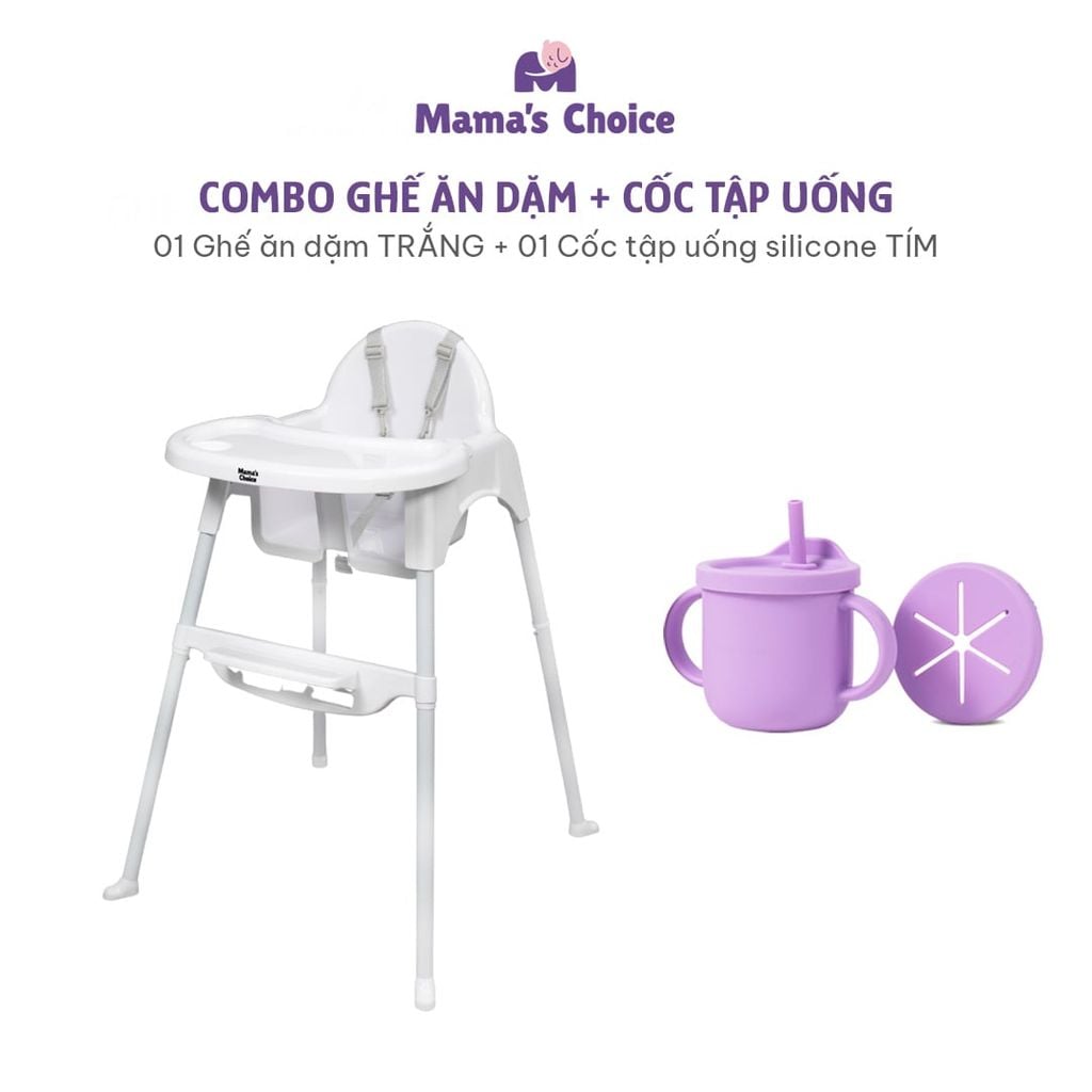 Ghế Ăn Dặm Mama's Choice, Ghế Cho Bé Tập Ăn Dặm, Kiểu Dáng Chắc Chắn Dễ Tháo Lắp và Vệ Sinh