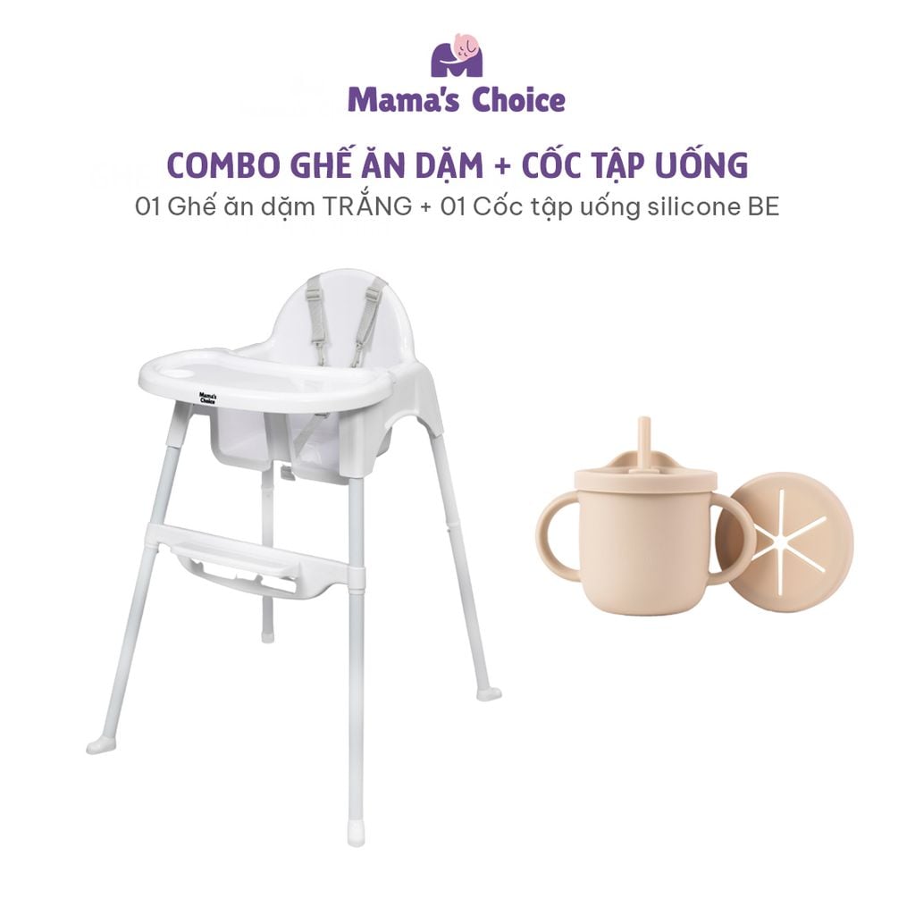 Ghế Ăn Dặm Mama's Choice, Ghế Cho Bé Tập Ăn Dặm, Kiểu Dáng Chắc Chắn Dễ Tháo Lắp và Vệ Sinh