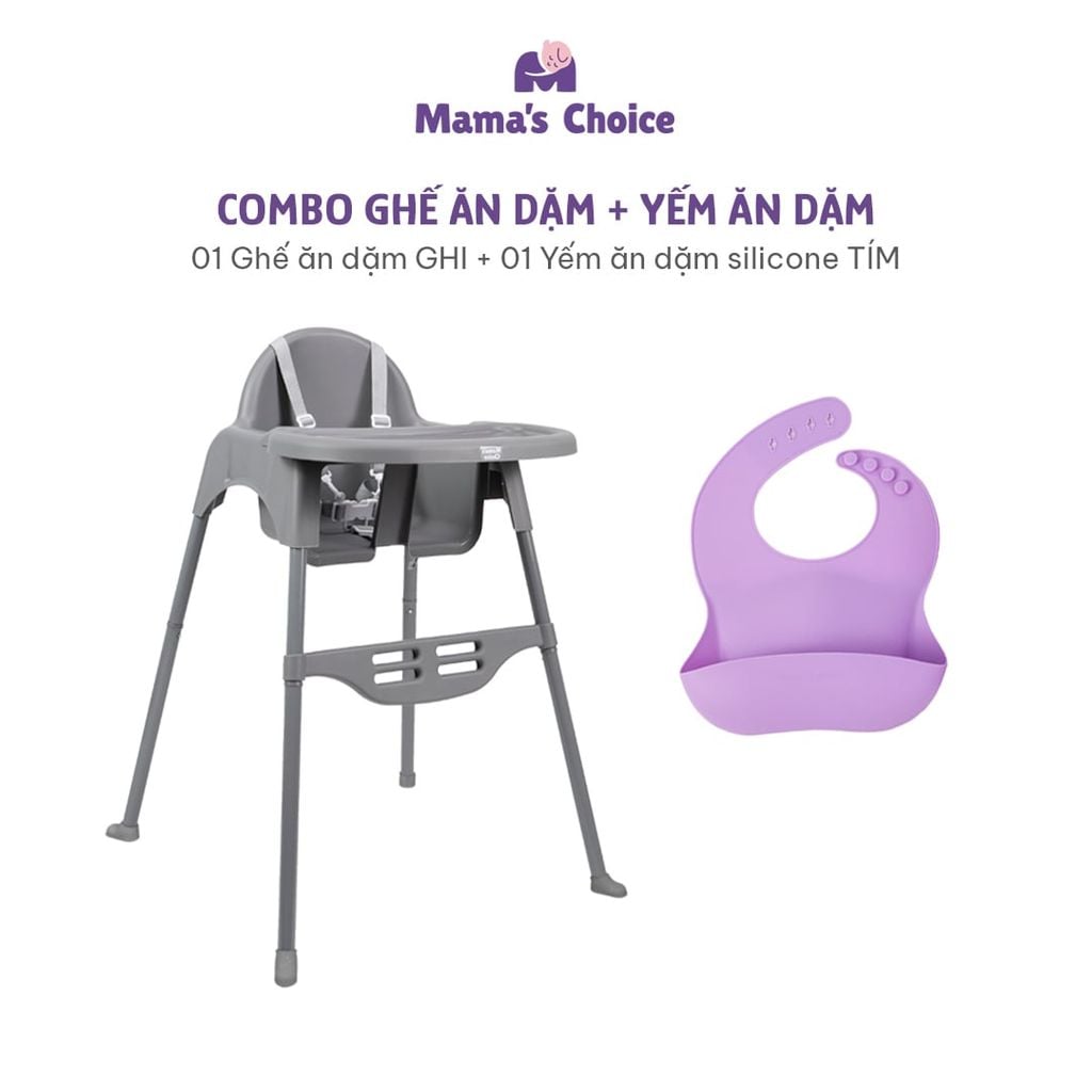 Ghế Ăn Dặm Mama's Choice, Ghế Cho Bé Tập Ăn Dặm, Kiểu Dáng Chắc Chắn Dễ Tháo Lắp và Vệ Sinh