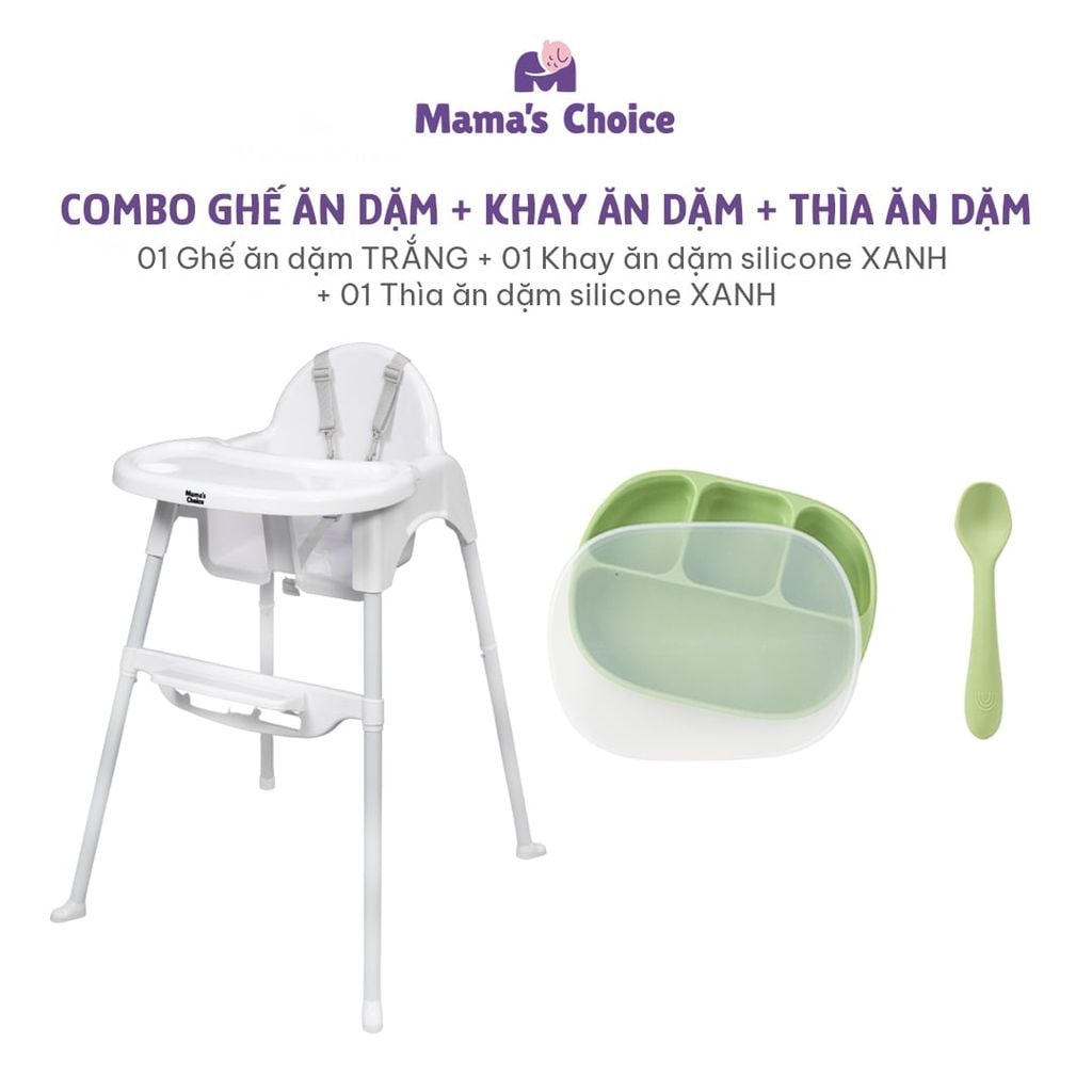 Ghế Ăn Dặm Mama's Choice, Ghế Cho Bé Tập Ăn Dặm, Kiểu Dáng Chắc Chắn Dễ Tháo Lắp và Vệ Sinh