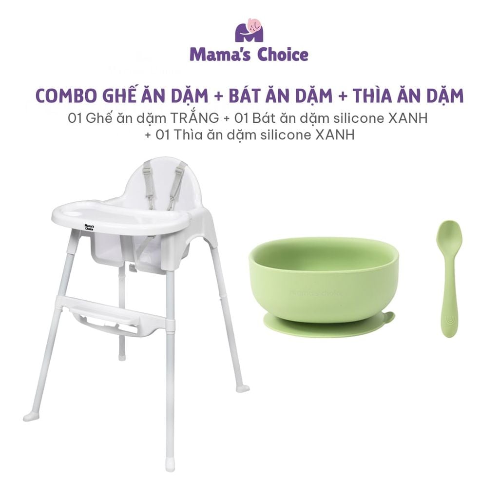 Ghế Ăn Dặm Mama's Choice, Ghế Cho Bé Tập Ăn Dặm, Kiểu Dáng Chắc Chắn Dễ Tháo Lắp và Vệ Sinh
