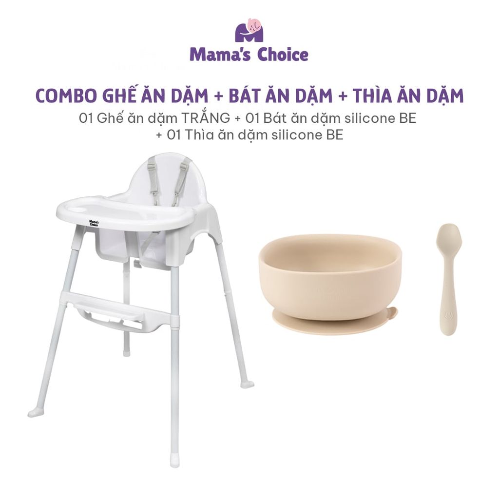 Ghế Ăn Dặm Mama's Choice, Ghế Cho Bé Tập Ăn Dặm, Kiểu Dáng Chắc Chắn Dễ Tháo Lắp và Vệ Sinh