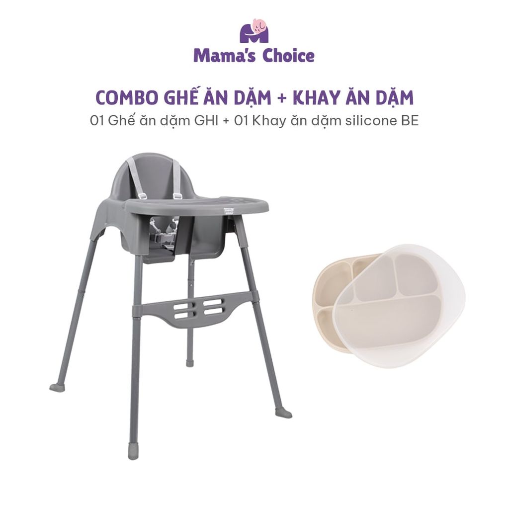 Ghế Ăn Dặm Mama's Choice, Ghế Cho Bé Tập Ăn Dặm, Kiểu Dáng Chắc Chắn Dễ Tháo Lắp và Vệ Sinh
