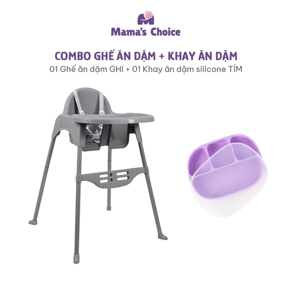Ghế Ăn Dặm Mama's Choice, Ghế Cho Bé Tập Ăn Dặm, Kiểu Dáng Chắc Chắn Dễ Tháo Lắp và Vệ Sinh