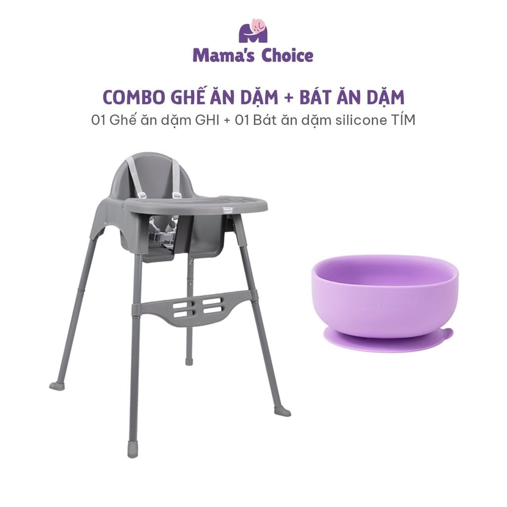Ghế Ăn Dặm Mama's Choice, Ghế Cho Bé Tập Ăn Dặm, Kiểu Dáng Chắc Chắn Dễ Tháo Lắp và Vệ Sinh